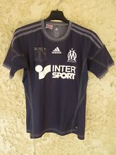 Maillot OM MARSEILLE 2014 ADIDAS poche away bleu shirt collector enfant 14 ans