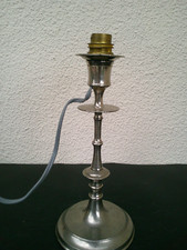 PIED DE LAMPE EN METAL NICKELE