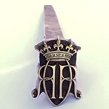 Rare Fer à dorer Royal fleuron couronné Prince Robert D’Orléans Duc De Chartres