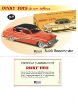 DINKY TOYS Fiche + Certificat BUICK ROADMASTER Dinky Toys 24 V Atlas