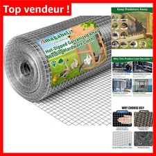 Grillage Soudé Ultra-Résistant Mailles Carrées 1m x 25m - Durable & Fiable