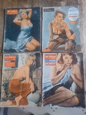 Lot 4 Magazines Folies De Paris Et De Hollywood Érotique Ancien Pin-up Année 60