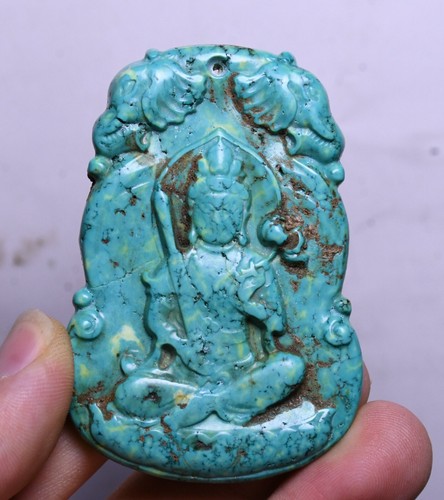 Old tibet turquoise - turquoise, kwan-yin