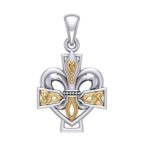 Fleur lis croix 925 - fleur, de