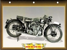 CARTE FICHE MOTO .  VINCENT