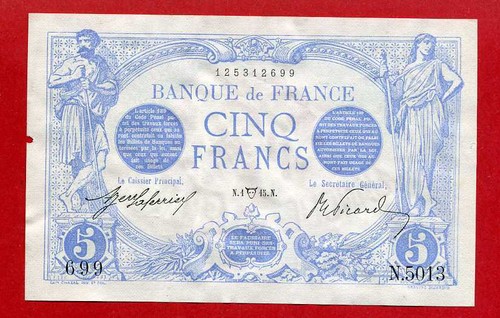Francs bleu avril - 5,