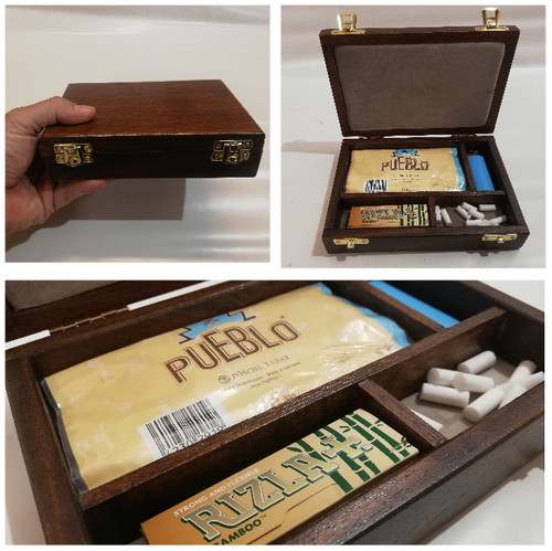 étui tabac bois pour - À,