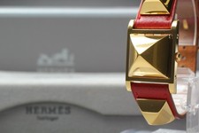 Boîte【Presque comme neuve】Montre femme Hermes Medor 11.01 cadran blanc...