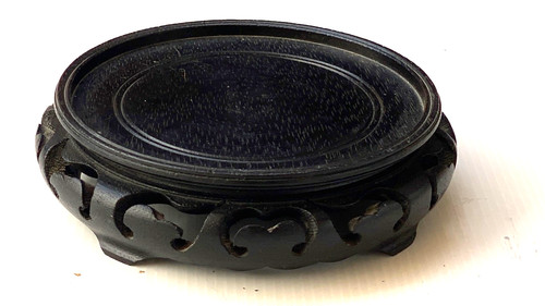 Ancien socle bois noir - socle,