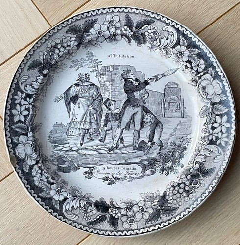 Assiette parlante faïence - parlante,