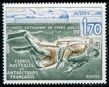 TIMBRE T.A.A.F. / TERRES AUSTRALES NEUF  N° 146 ** PLONGEE AUTONOME 