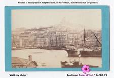 MARSEILLE, VUE PANORAMIQUE DE LA VILLE circa 1880 & BATEAUX VOILIERS -DD75