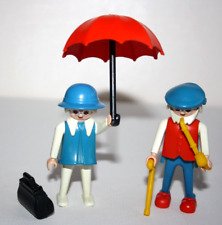 PLAYMOBIL 3598 VINTAGE GRAND PERE ET GRAND MERE PARAPLUIE PIPE COMPLET