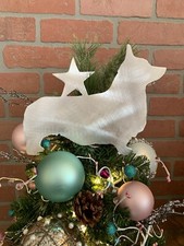 Pembroke Welsh Corgi, Dog Tree Topper, Wreath Decor, Holiday, Christmas Decor