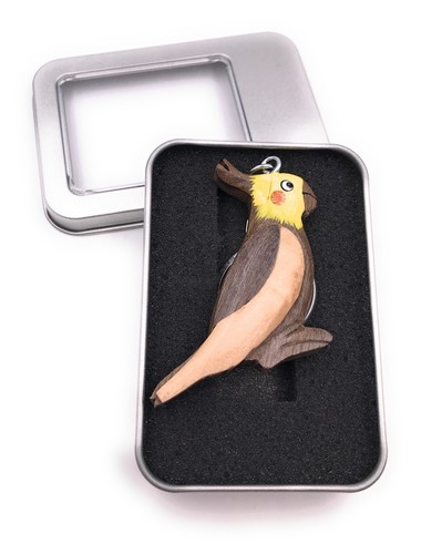 Porte clés bois perroquet - porte-clés,