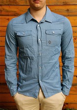 chemise bleue homme KANABEACH