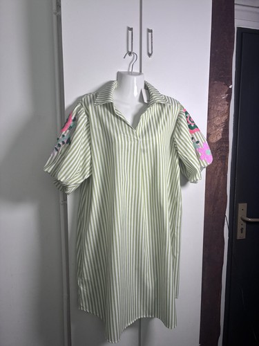 Robe chemise rayures - robe,