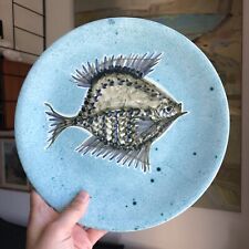 Alain Piclet, Quimper, Assiette Vintage Décor Zoomorphe (Poisson) En Céramique