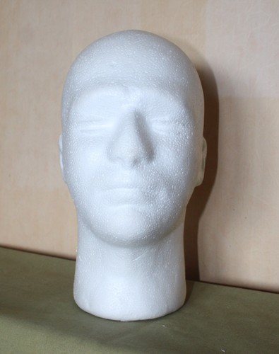Tête polystyrène homme - tête,
