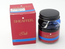 ANCIEN FLACON BOUTEILLE D'ENCRE - SHEAFFER ENCRE BLEUE 60ml