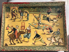 RARE JEU ANCIEN 3 PUZZLES EN BOIS COMPLETS + BOITE CIRQUE AVION BATEAU VOITURE