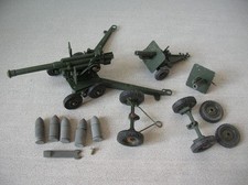Lot anciens jouets SOLIDO en métal canon sur roue véhicule militaire  n°3