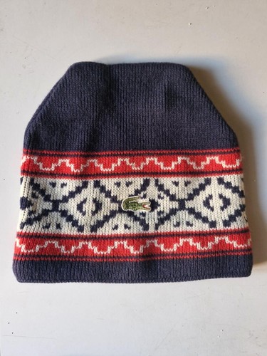 Bonnet lacoste jacquard bleu - bonnet,