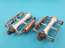 Pédales Atom acier / aluminium 14x1.25 vélo vintage cyclotourisme 1960s France