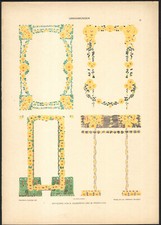 1900 Lithographie Encadrement