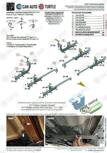 Kit fixations marche pieds - kit, de