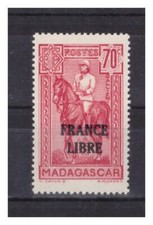 MADAGASCAR  . N ° 244  .  70 c    FRANCE  LIBRE .  NEUF **  .  SUPERBE .