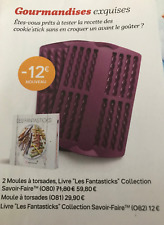 LOT DE 2 MOULES  A  TORSADES + LIVRE RECETTES   TUPPERWARE NEUFS