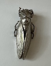 Broche cigale vintage métal