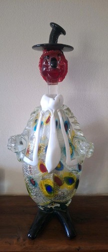 Ancienne bouteille clown - bouteille,