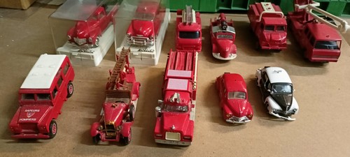 Lot cars trucks - cars, fire