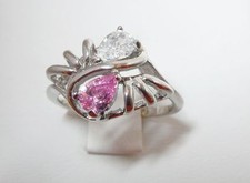 Sterling Silver Pink White