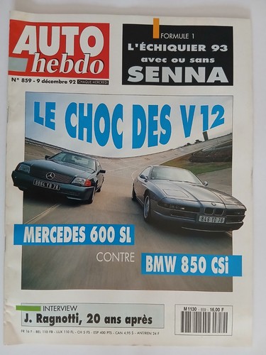 Auto hebdo 859 12 1992 - auto,