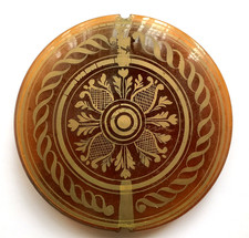 Lentille de verre opalin balancier pendule horloge clock uhr comtoise brun P2/16