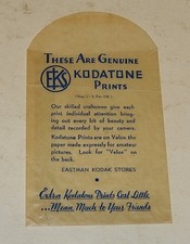 RARE Pochette photo EASTMAN