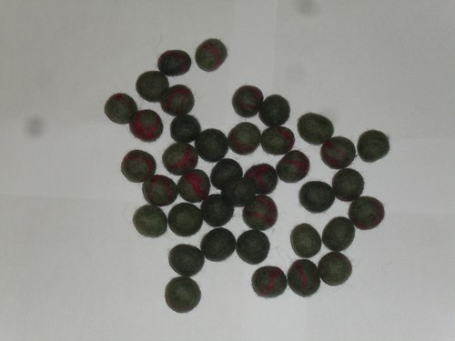 Perles laine cardée - laine,