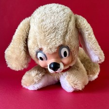 Ancienne peluche chien visage