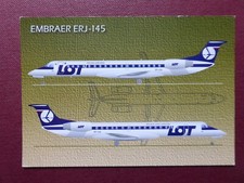 CARTE POSTALE AIRLINE POST CARD LOT POLISH AIRLINES EMBRAER ERJ-145 SP-LGA