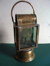 Lampe lanterne ancien- Laiton - SNCF - A acétylène - Chef de gare - Butin- Paris