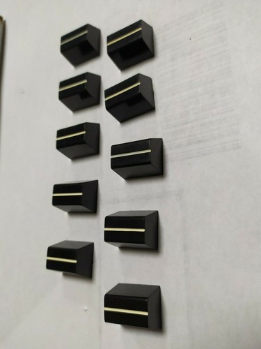 10x bouton noir pour