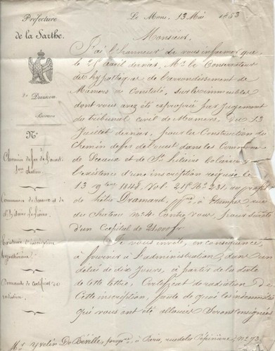 Lettre préfet la sarthe - lettre,