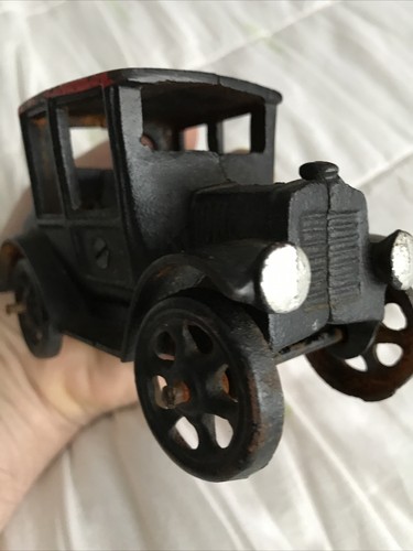 Old car toy metallic - old,