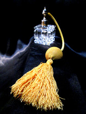 VAPORISATEUR PARFUM Marcel FRANCK Pulvérisateur cristal métal doré Art Deco 1930