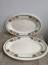 2 Anciens Plats Ovale Service Courbet E Charbonnier Salins Les Bains Deco Table 