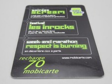 Carte téléphonique Recharge 70 - Mobicarte - France Telecom