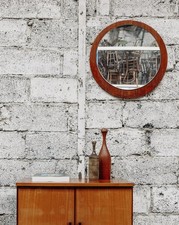 Igor, le miroir rond en teck